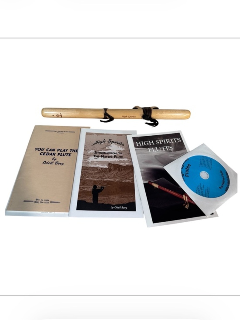 High Spirits maple/mahogany Kestrel 15" flute Set with Instructional Booklets